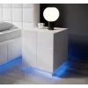 Mesa de cabeceira Cama REJA branco brilhante/branco brilhante