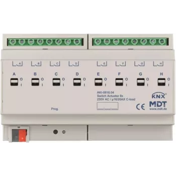 Atuador de comutação MDT AKI-0816.04 8 vias, 8TE, REG (AKI-0816.04)