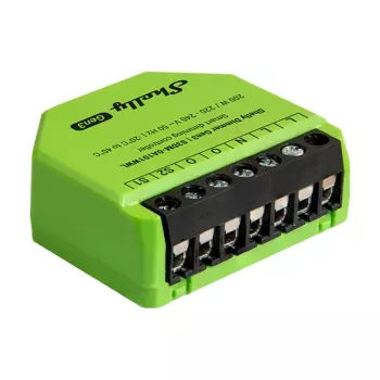 Dimmer de encastrar Shelly Dimmer Gen3 — LED máx. 150W, halogéneo máx. 200W, 220–240V, sem fios, preto/lime