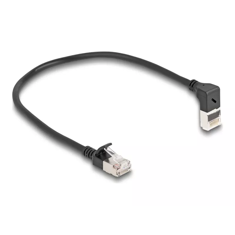 Cabo de rede DeLOCK RJ45 Cat.6A 0,25 m preto