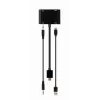 Gembird A-HDMIM-HDMIFVGAF-01 adaptador HDMI macho para HDMI fêmea + VGA fêmea com áudio e porta de alimentação