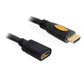 Cabo de extensão High Speed HDMI com Ethernet, conector macho HDMI A > conector fêmea HDMI A preto, 3 metros