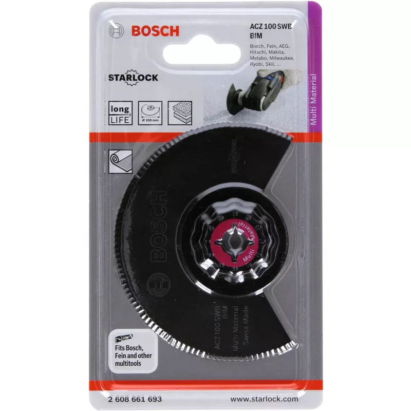 Lâmina de serra Bosch ACZ 100 SWB para ferramentas multifunções compatível com Bosch GOP 10 8 V LI GOP 250 CE Professional PMF 10 8 LI PMF 180 E Fein Multimaster FMM 250