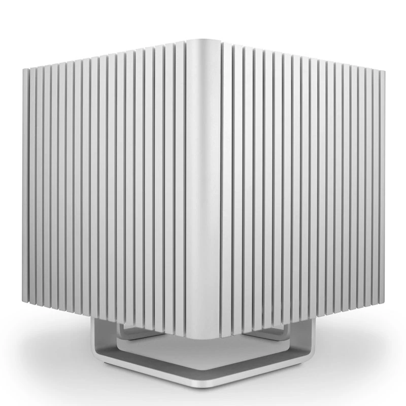Caixa cubo sem ventoinha Streacom DB4 + fonte de alimentação Nano 120 Watt - prateada