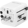Adaptador de viagem CANYON OnTour One EU UK US AUS branco (CNS-TA1005W) – conversão universal de fichas para EU/UK/US/AUS
