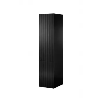 Roupeiro cama meble PAFOS 1D, 45×55,5×198,5 cm, Preto mate, 4 prateleiras