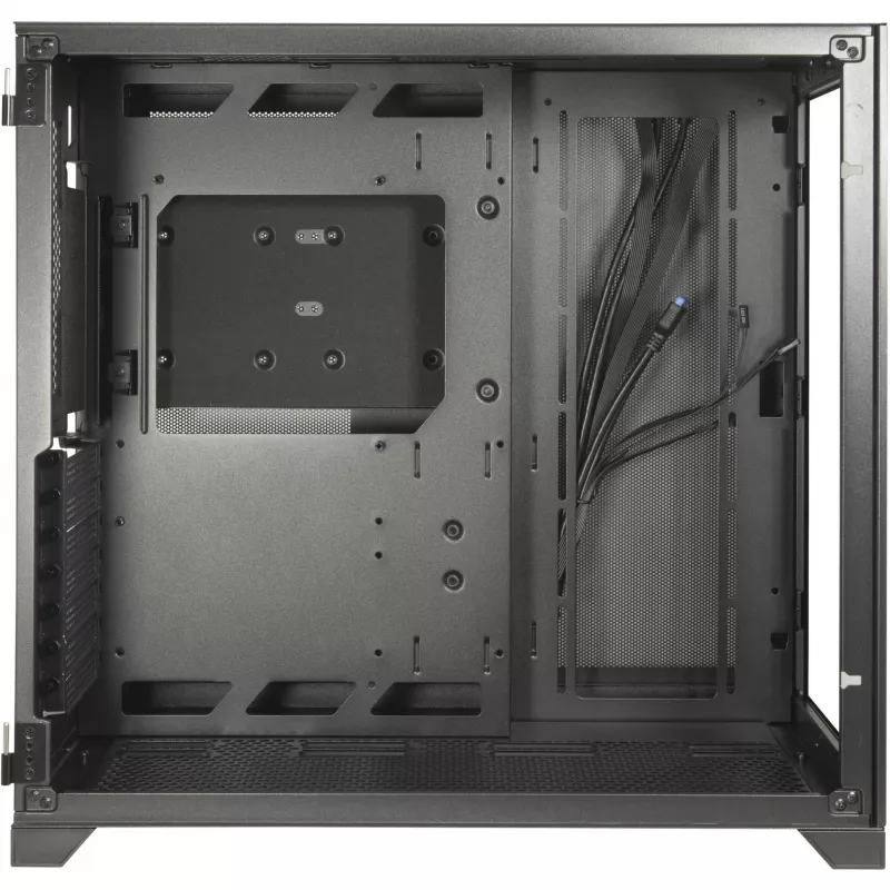 Caixa de computador C-703 Vision ATX Gaming, vidro temperado, preto