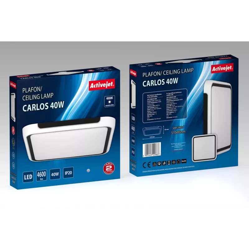 Lâmpada de teto LED Activejet AJE-CARLOS 40W