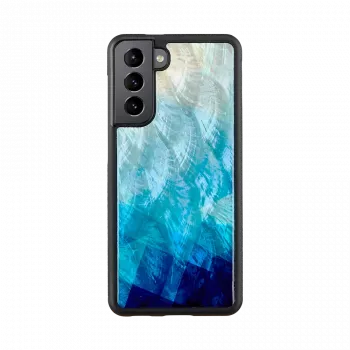 Capa de proteção iKins para Samsung Galaxy S21 em Blue Lake preto