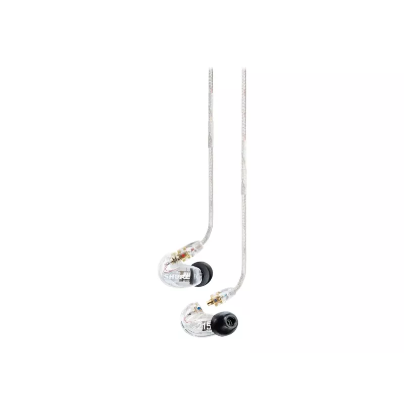 Headset Shure SE215 Pro monitor intra-auricular com fios para palco/estúdio transparente
