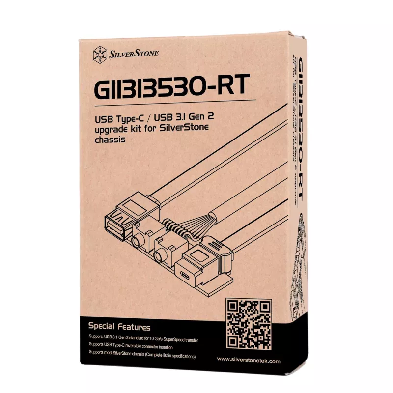 Kit de atualização SILVERSTONE SST-G11313530-RT — painel frontal USB Type-C (USB 3.1 Gen 2)