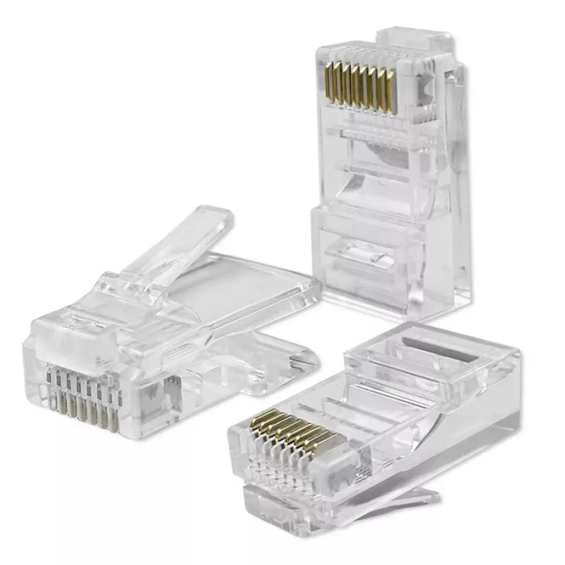 Ficha RJ45 QOLTEC CAT5e UTP, embalagem de 100 unidades