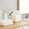 Recipiente de plástico para detergente Rotho Basic 9 L modelo 1770101100RP, branco, tampa, orifício para pendurar