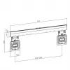 Suporte de parede para TV ultra-fino Maclean MC-481 para televisores planos e curvos de 37-80 polegadas, máx. 75 kg, VESA 600x400, suporte de TV universal
