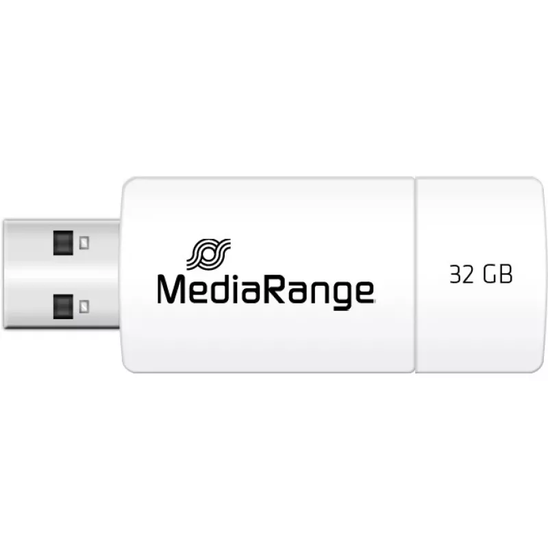 MediaRange - Pen drive - 32 GB - USB 2.0 - Branco, Verde (MR973)