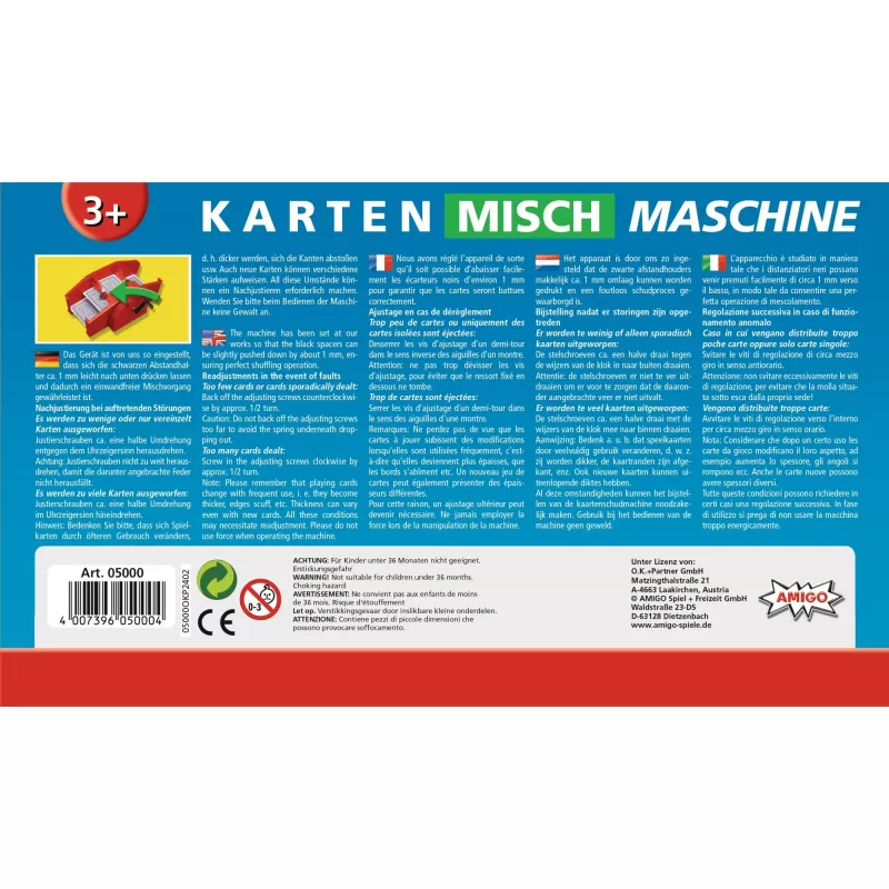 Máquina de baralhar cartas (vermelho)