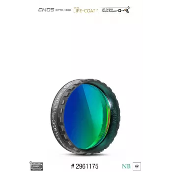 Filtro de banda estreita Baader O-III 1,25 polegadas, largura de banda 6,5 nm para imagens CMOS