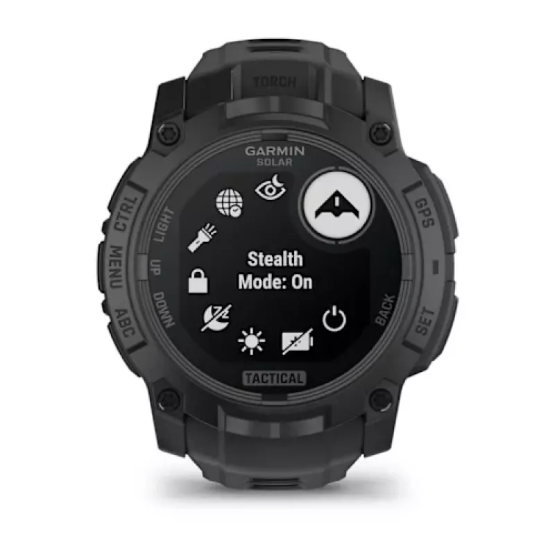 Garmin Instinct 3 Solar Tactical Edition 50 mm relógio inteligente, preto, bracelete de silicone