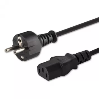 Cabo de alimentação SAVIO CL-138 — IEC C13 para Tipo E, 1,8 m, preto
