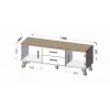 Cama Meble LOTTA 140 cm móvel de TV, carvalho Wotan + preto mate