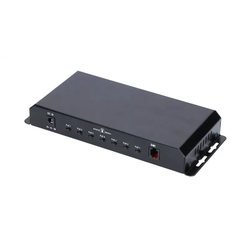 Switch PoE Extralink KRATOS 7x Gigabit PoE, 1x Uplink RJ45, fonte de alimentação 24V 2,5A, 60W