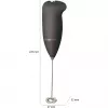 Clatronic MS 3089 Espumador de leite a pilhas, preto/aço inoxidável