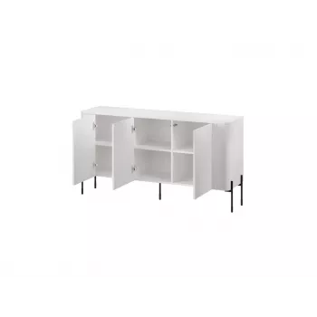 Cómoda cama meble VERA 150x40x80 cm, branco mate, aglomerado, estrutura 16 mm