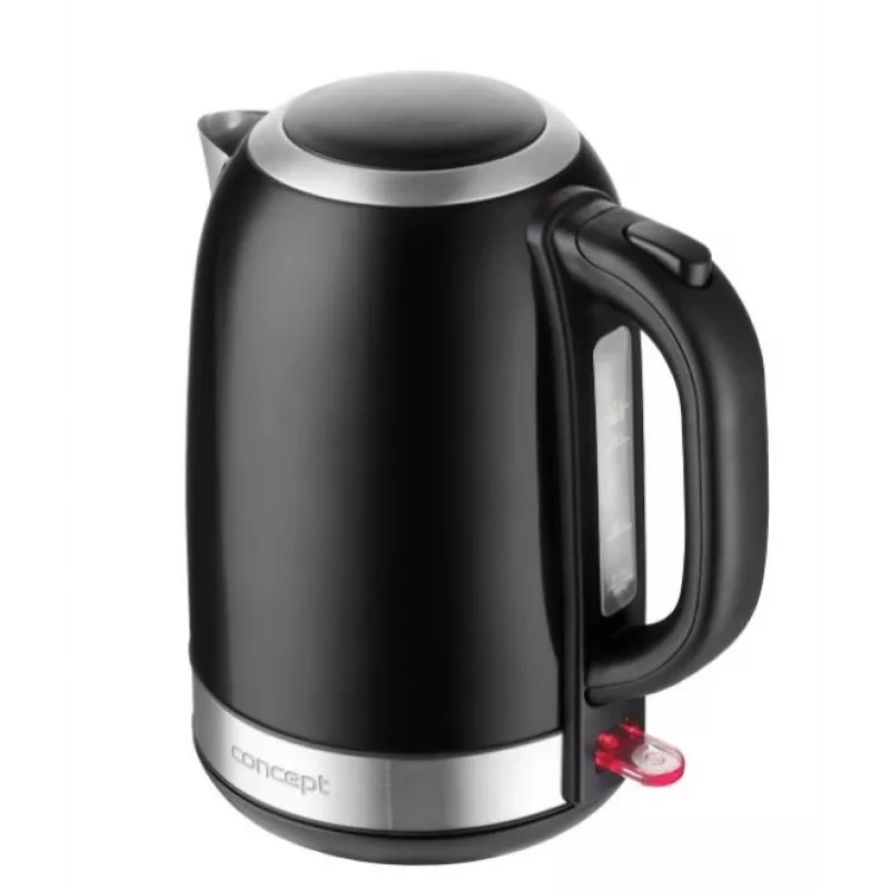 Chaleira elétrica Concept Solution RK3245 — 1,7 l, 2200 W, aço inoxidável, preto