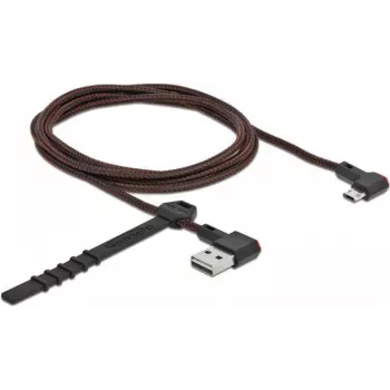 Cabo Delock EASY-USB 2.0 Type-A para Micro-B, angular, 1,5 m, preto