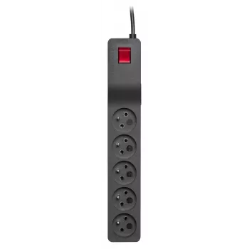 LESTAR ZX 510 G-A K.:CZ 5,0M proteção contra sobretensões preto 5 saídas AC 230 V 5 m