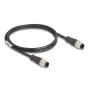 Cabo de rede DeLOCK M12 cabo codificado A 8 pinos macho para macho Cat5e 1 m preto