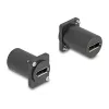 Módulo tipo D DeLOCK DisplayPort conector fêmea para conector fêmea 4K preto