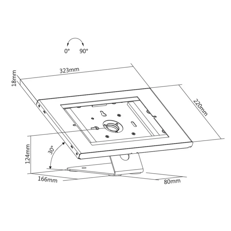 Suporte de mesa MACLEAN MC-909W ajustável em altura branco para tablets e dispositivos