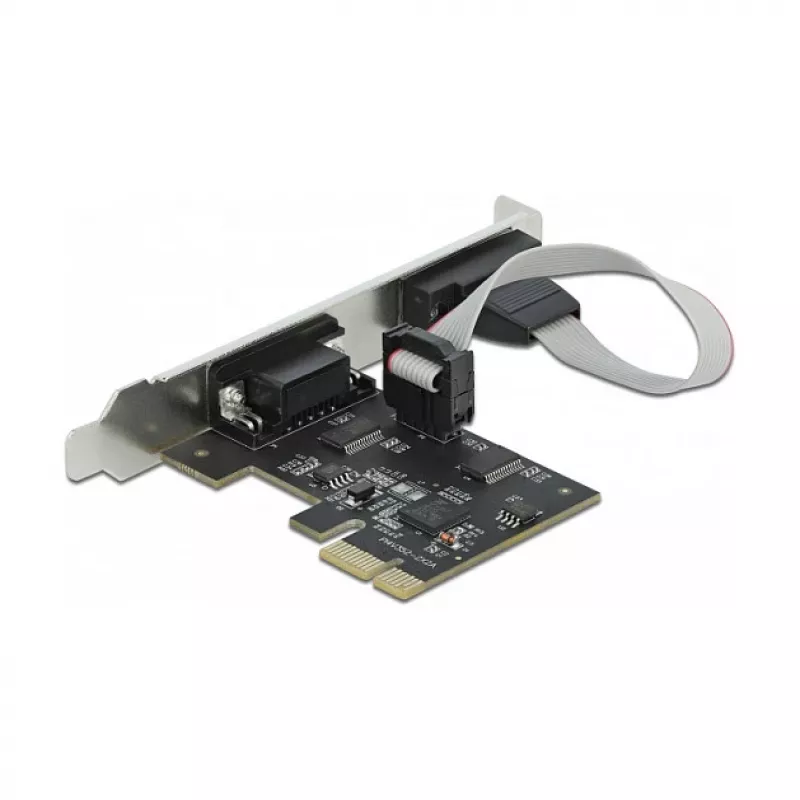 Placa de expansão DeLOCK PCI Express x1 para 2 x Série RS-232