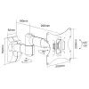 Suporte de parede ajustável Maclean MC-503A para ecrãs LCD TV LED Plasma de 23 - 42 polegadas