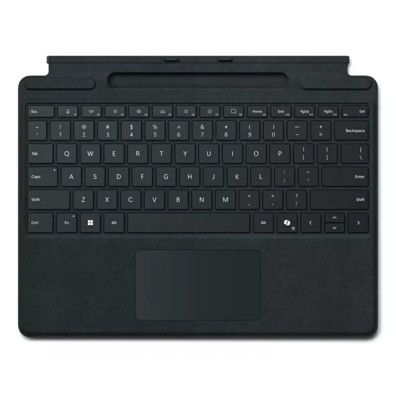 Microsoft Surface Pro Signature Keyboard - Teclado - com acelerómetro, trackpad, Surface Slim Pen 2 compartimento de armazenamento e carregamento - QWERTY - GB - S