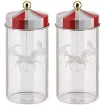 Frasco para especiarias Alessi Circus MW68S2 multicolor transparente 0,15 L
