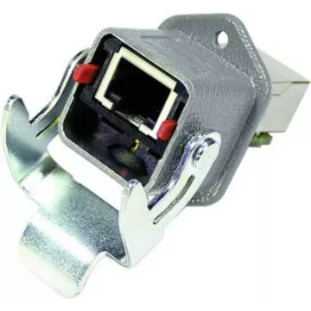 Prensa-cabo RJ45 Harting 09452151100 IP67 para ligações Ethernet, passagem RJ45 vedada