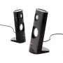 Altifalantes para PC com fios 2 vias Audiocore AC860, 2.0 canais, 4 W RMS, alimentação USB, entrada de 3,5 mm, preto
