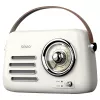 Rádio portátil SAVIO RS-02 — sintonizador FM analógico, Bluetooth 5.3, alimentação USB, 3 W, branco
