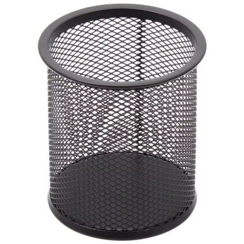 Estojo Forpus, redondo, preto, vazio, metal perfurado 1005-014