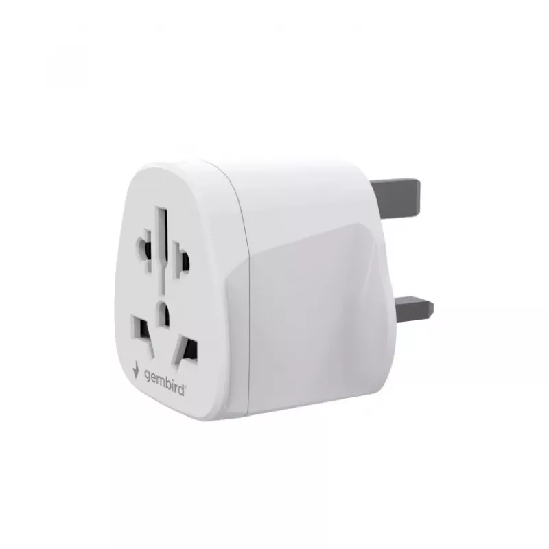 Adaptador de tomada GEMBIRD A-AC-UKMINTF – ficha tipo G do Reino Unido para entrada IEC-C13, 15 A