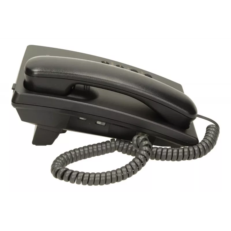 Telefone com fio Panasonic KX-TS500 preto com identificação de chamadas e alta-voz