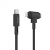 Cabo USB HYPER HyperJuice USB 2.0 1,5 m USB-C USB-C/Lightning Preto