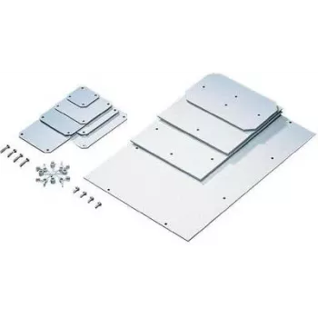 Placa de montagem Rittal PK 9550.000 — aço, cinzento, 331×220 mm, 1,25 kg (4 unidades)