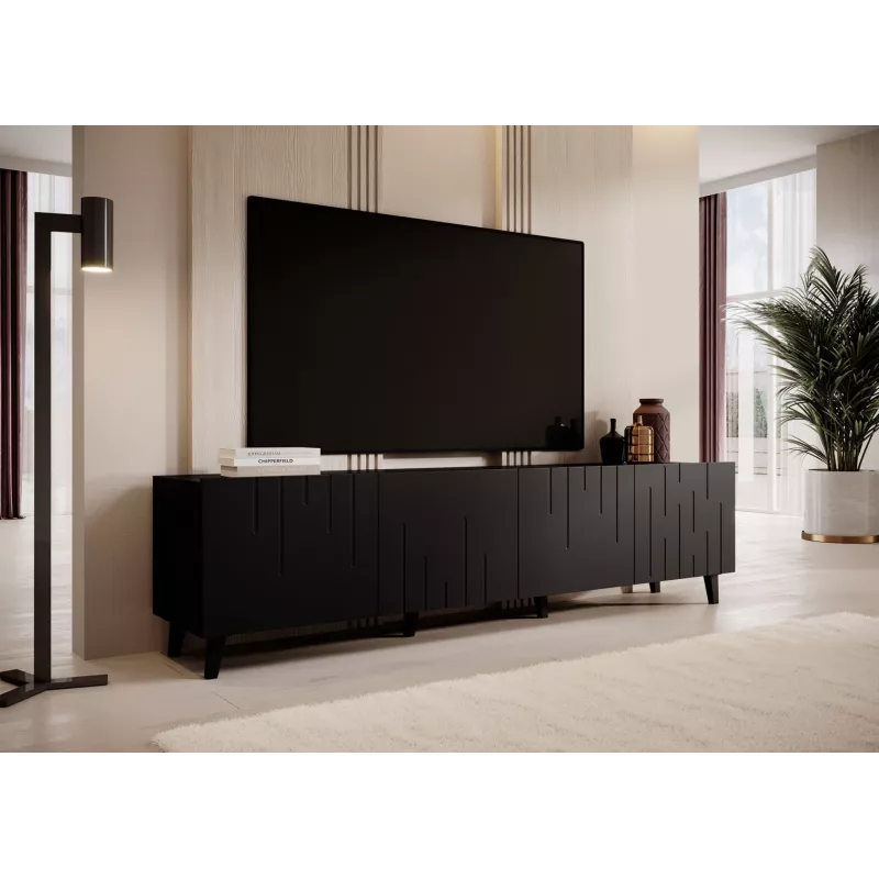 Móvel RTV BARI 200x42x52 preto mate