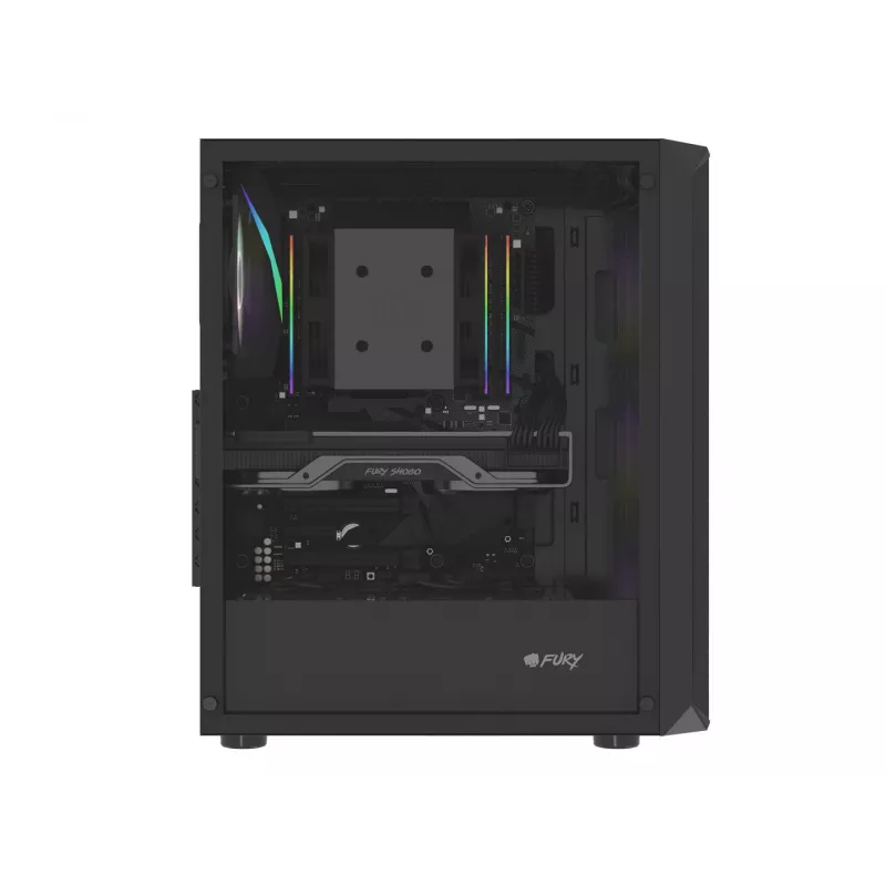Caixa Fury Shobo SH4F com janela RGB e 4 ventoinhas MIDI Computador PC