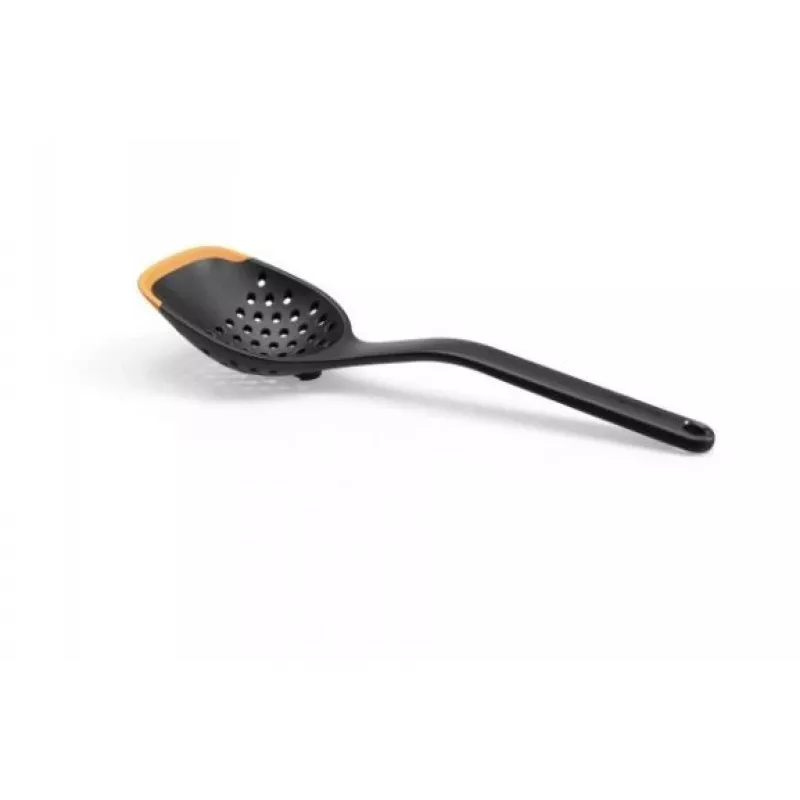 Fiskars 1027302 escumadeira, 30 cm, preto/laranja