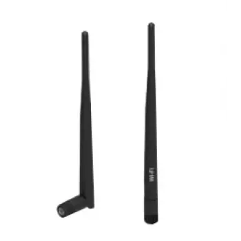 Antena de rede TELTONIKA PR1URF51, 5 dBi, 2,4–2,4835 GHz, conector macho RP‑SMA, 50 Ω, polarização linear, 195 mm, preto