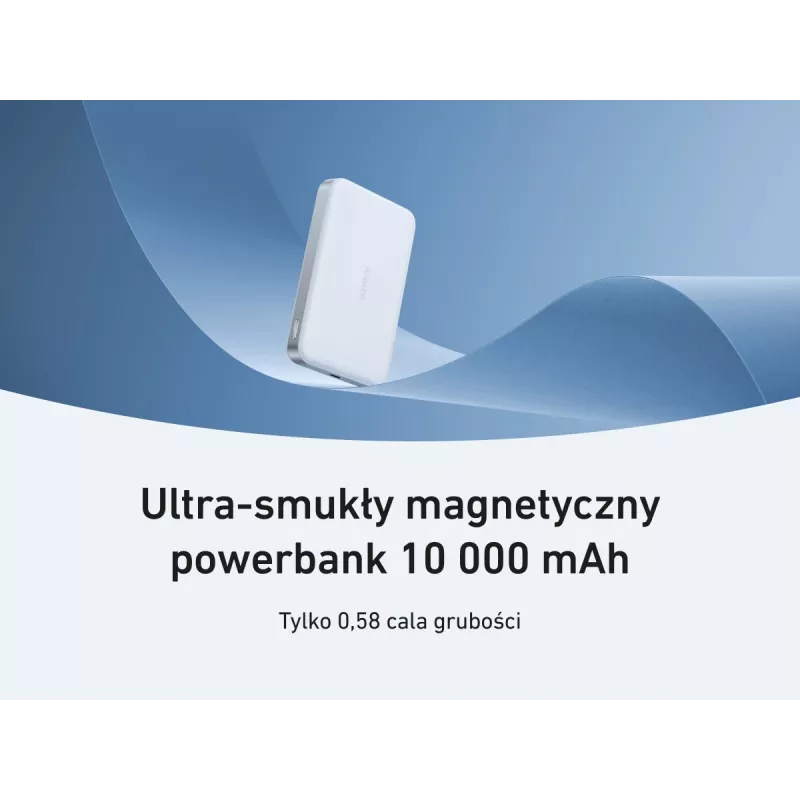 Power bank Anker MagGo 10K magnética sem fios branco, branco